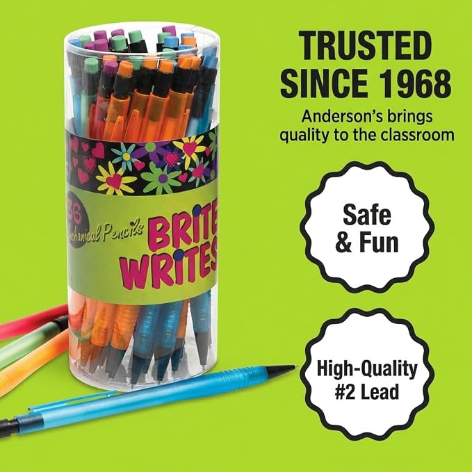 Anderson's Mechanical Pencil Tub, Set of 36, School Supplies, Classroom Supplies, Writing