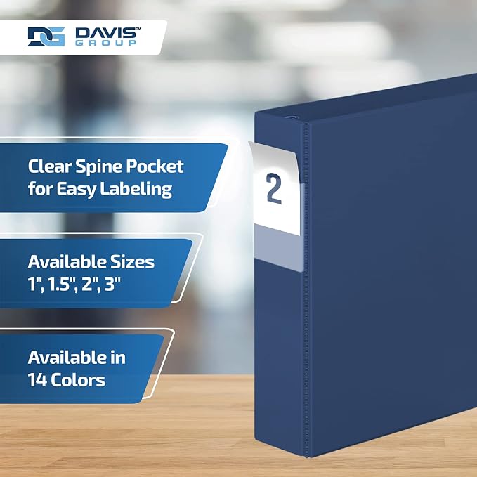 Premium Economy 6-Pack 3-Ring Binders for School or Office, D-Ring Binders, 2 Inch, Royal Blue