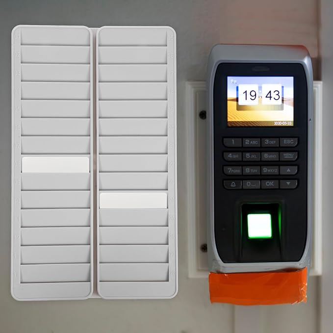 SHINEOFI 28 Slots Time Card Holder Rack Wall Mounted Office Attendance