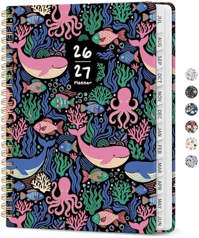 Planner 2026-2027, Monthly & Weekly Jul 2026-Jun 2027 Calendar Planner