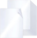 100 Sheets White Shimmer Paper 8.5 x 11 32 lb Bond 120 GSM | Goefun Double Sided Glossy Metallic Paper for Invitations, Certificates, Crafts