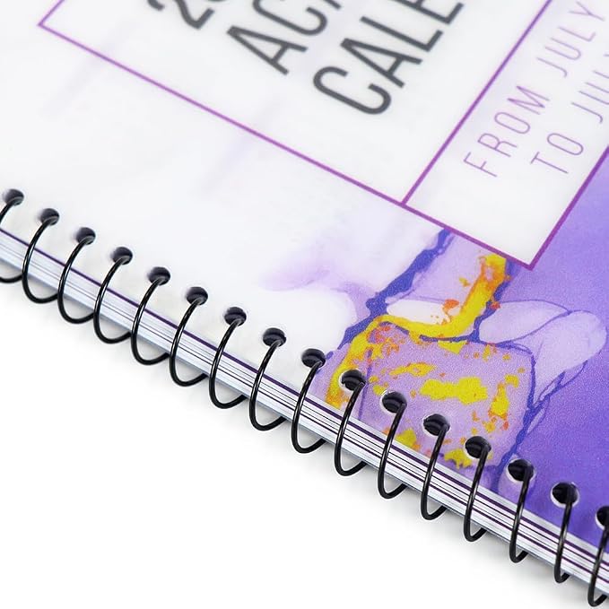 RE-FOCUS THE CREATIVE OFFICE, 2026-2027 Academic Calendar, Monthly and Weekly Views with Time Slots, To-Do List (Purple)