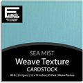 Sea Mist—12x12 Textured Cardstock | 80lb Textured Blue Scrapbook Paper | Premium Cardstock for Cricut Cutting | 25 Sheets