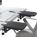NODOCA Arm Rest for Desk, Ergonomics Wrist Rest, Desk Extender, Soft Sponge Built-in, Comfortable Arm Support for Desk, Wrapped in Eco-Friendly Leather, Foldable Elbow Rest for Desk(2, Black, 8.9'')
