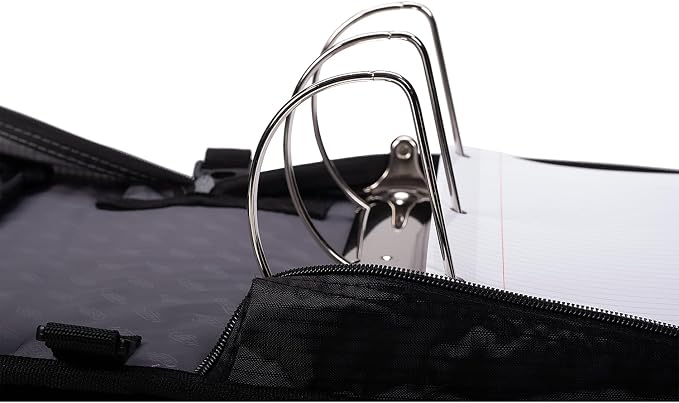 Case-it School Zipper Binder | 4-Inch D-Rings | 800-Sheet | D-186 Red | King Sized Zip Tab, 5-Subject Expanding File Folder, Multiple Pockets, Storage Organizer, Shoulder Strap, Office
