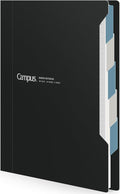 KOKUYO Refillable Spiral Notebook with Dividers & Tabs, B5 Hardcover 5 Subject Notebook Binder for Work, 100 Sheets, 5mm Ruled, Campus Refillable Business Binder for Study & Office Note Taking, Black