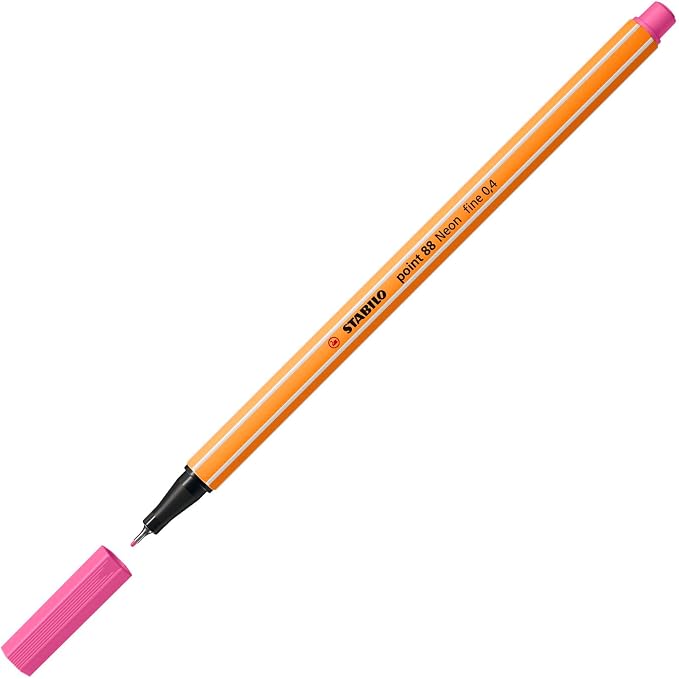 STABILO Fineliner point 88 - Zebrui Case - 20 pcs - Assorted Colours - incl 5 neon