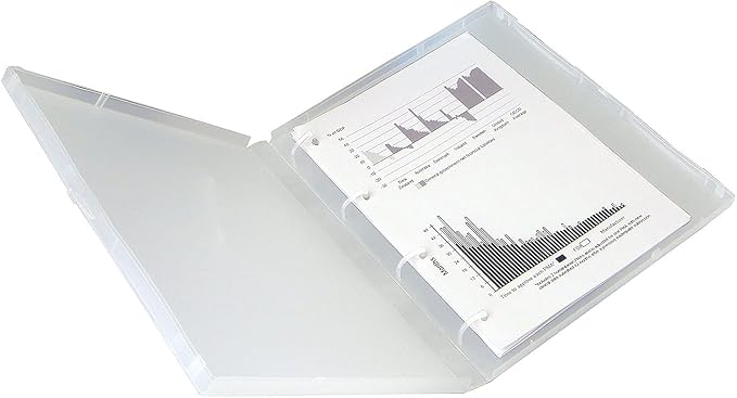 UniKeep 3 Ring View Binder - Binder Case is Fully Enclosed - Available in White, Clear, or Black and in Different Spine Sizes (Pack of 3, White, 0.5 Inch)