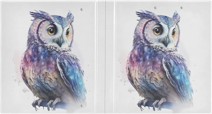 3 Ring Binder Skull Flowers Butterflies 1.5" Round Ring Binders View Binder with 200 Sheet for Women Men Office Kids School Supplies, 1 Pack