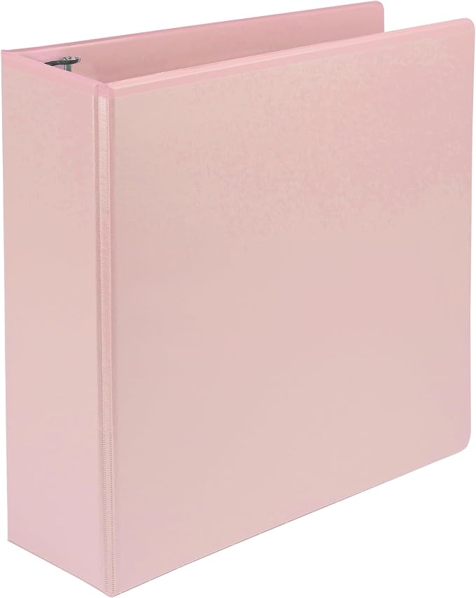 Samsill Plant-Based 3 Inch Durable D-Ring, View Binder, Eco-Friendly, USDA Certified Biobased, Single, Rose