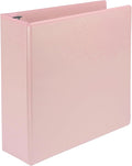 Samsill Plant-Based 3 Inch Durable D-Ring, View Binder, Eco-Friendly, USDA Certified Biobased, Single, Rose
