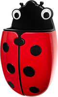 Magnetic Pen Holder for Fridge Whiteboard, 2-in-1 Magnetic Marker Holder Dry Erase Marker Whiteboard Eraser, Cute Ladybug Pencil Cup Desk Organizer for Classroom Office School Home (1-Pack)