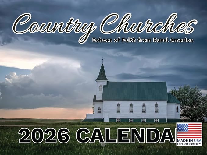 Country Church Calendar 2026 Wall 12 Month Religious Gifts For Women