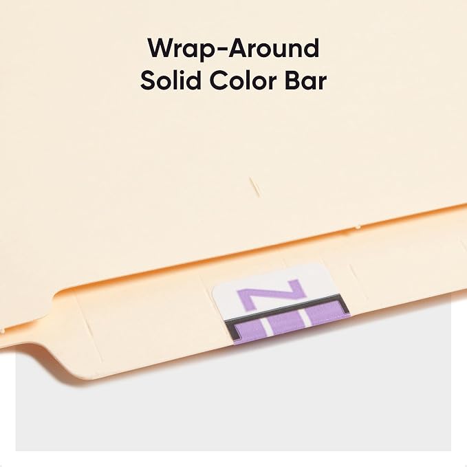 Smead BCCR Bar-Style Color-Coded Alphabetic Label, Z, Label Roll, Lavender, 500 Labels per Roll, (67096)