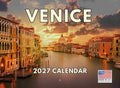 Venice Calendar 2027 Monthly Wall Calender 12 Month