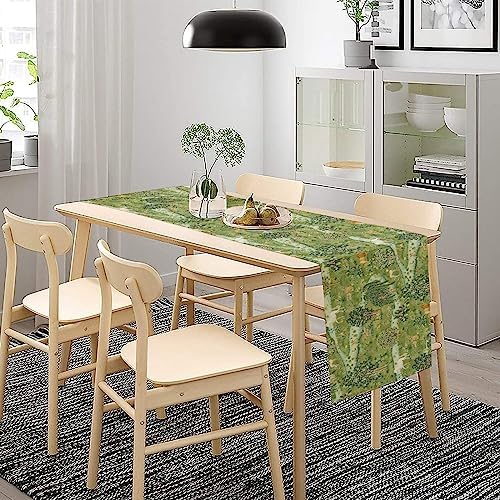 William Morris Original Design Green Table Runner Vintage Floral Table Runner for Dining Table Decor 13 x 60 Inch