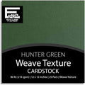 Hunter Green—12x12 Textured Cardstock | 80lb Textured Green Scrapbook Paper | Premium Cardstock for Cricut Cutting | 25 Sheets