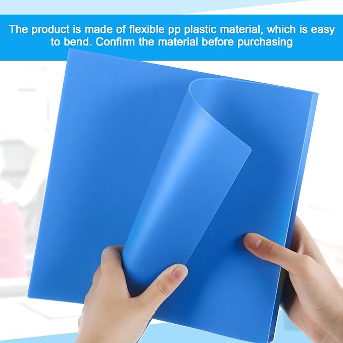 Henoyso 1 Inch 6 Pack Mini Clear View 3 Ring Binders for 5.5"x8.5",Blue | Holds 240 Sheets, Clear Front Covers, Flexible Plastic Binder Bulk, Three Round Rings, School Office Report Filing, Planners