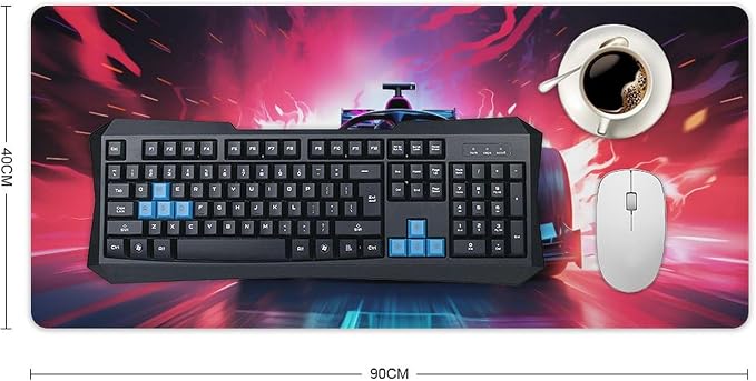 Large Mouse Pad F1 Racing Desk Mat Computer Accessories Gaming Office Organizers Supplies Decor Essentials Keyboard Pads for Desk Rubber 40x90cm