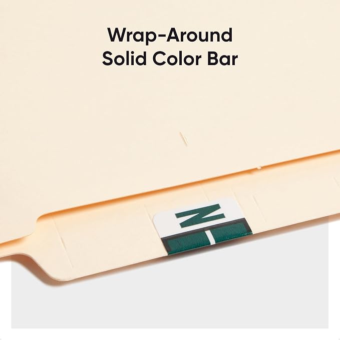 Smead BCCR Bar-Style Color-Coded Alphabetic Label, N, Label Roll, Dark Green, 500 Labels per Roll, (67084)