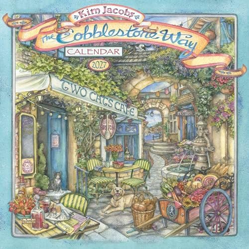 The Cobblestone Way 2027 Wall Calendar, 16-Month Whimsical Art & Illustration Calendar by Kim Jacobs, 12" x 12"