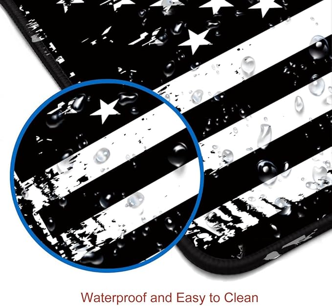 Armanza Large Mouse Pad, Gaming Mousepad with Stitched Edges, Non-Slip Rubber Base Keyboard Mouse Mat Desk Pad for Work, Game, Office, Home, 31.5 x 11.8 in, American Flag