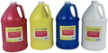 School Smart Tempera Paints for School and Arts and Crafts Use, One Gallon Each, Assorted Primary Colors, Set of 4