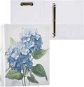 3 Ring Binder Blue Hydrangeas Flower 1.5" Round Ring Binders View Binder with 200 Sheet for Women Men Office Kids School Supplies, 1 Pack