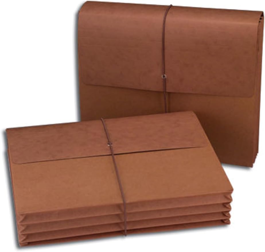 Smead Redrope Expanding File Wallet, Flap and Cord Closure, 3-1/2" Expansion, Letter Size, 10 per Box (72088)