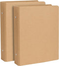 A6 Kraft Binder 6-Holds Round Ring Binder 2 Pack, Durable Binding Hard Cover Protector for Journal,Notebook,Inserted Sheets and Refill Paper,Fit for A6 6-Hole Paper(A6 Size)