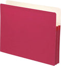 Smead File Pocket, Straight-Cut Tab, 1-3/4" Expansion, Letter Size, Red, 25 per Box (73221)
