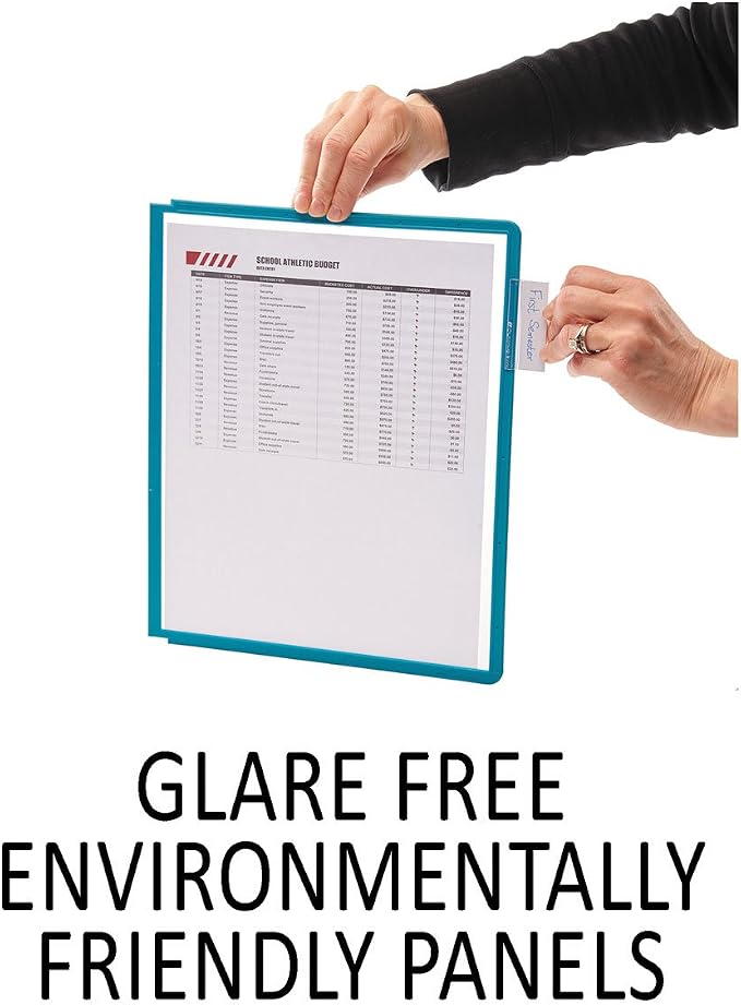 Durable Wall Mounted Reference System, 10 Double-Sided Panels, Letter-Size, Assorted Colors, SHERPA Design (554100)