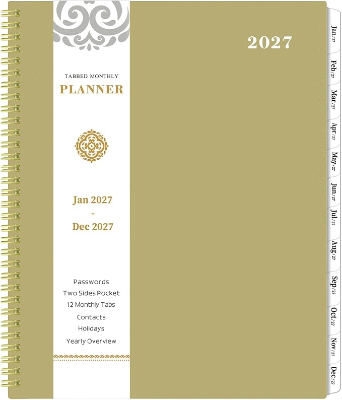 2027 Monthly Planner, Jan 2027 - Dec 2027 Planner