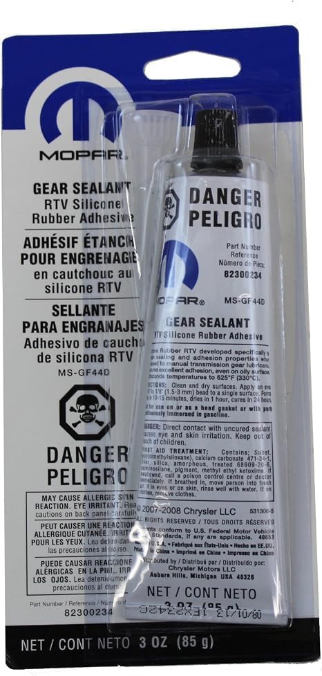 Chrysler 82300234AB Genuine Accessories 82300234 RTV Silicone Rubber Sealant - 3 oz. Tube