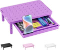 WALI Computer Monitor Stand with Storage, Monitor Riser 3 Height Adjustable | Laptop Riser with Airflow Vents, Desk Organizer for Computer, Printer, Notebook (PTT002-V), 1 Pack, Violet