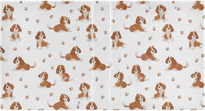 Cavalier King Charles Spaniel Dog Round Ring Binders 1.5 Inch 3 Ring Binder with Clipboard Holds 200 Sheets Office Home School