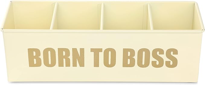 DUDKI Home Present Desk Organiser 4 compartments Decorative Pen Pencil holder/Vanity Kit/Travel Box/Makeup Box/Cosmetic Box/Storage Box/knife Holder/Spoon Holder-Gift Office Desk Décor
