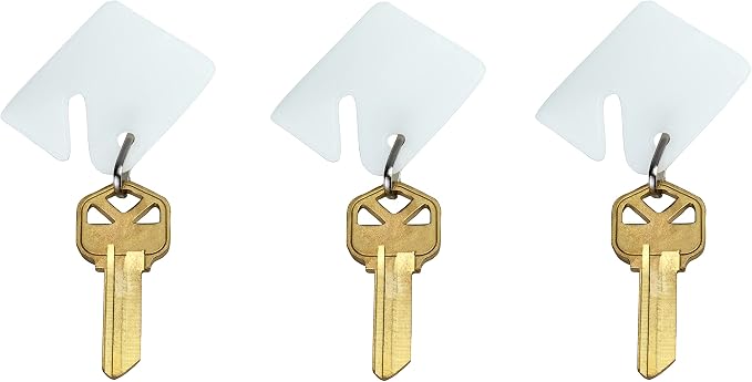 Barska Multi-Purpose Key Tags with Write-On Labels & Ring Holders - 50 White Tags