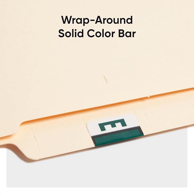 Smead BCCR Bar-Style Color-Coded Alphabetic Label, E, Label Roll, Dark Green, 500 Labels per Roll, (67075)