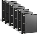 INFUN 1 Inch Telescoping 3 Ring Binder - 6PCS, Flexible Round Binder with Customizable Front Cover and Clear Catalog Pocket, 1Inch Rings, Black–Perfect for School, Office & Home