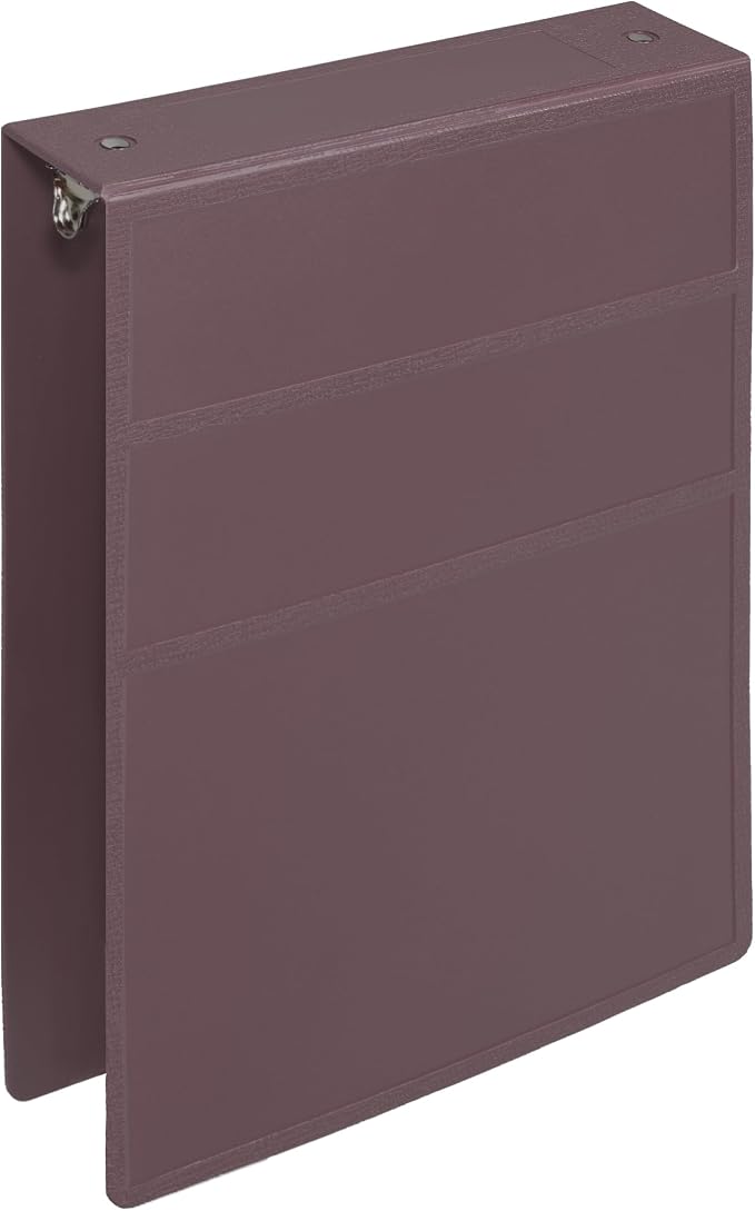 Carstens 2-Inch Heavy Duty 3-Ring Binder - Top Opening, Plum, Durable Plastic, Precision No-Gap Rings, Waterproof Cover, No Pockets, Holds 300 US Letter Sheets, BPA-Free, Made in USA (5873-3R)