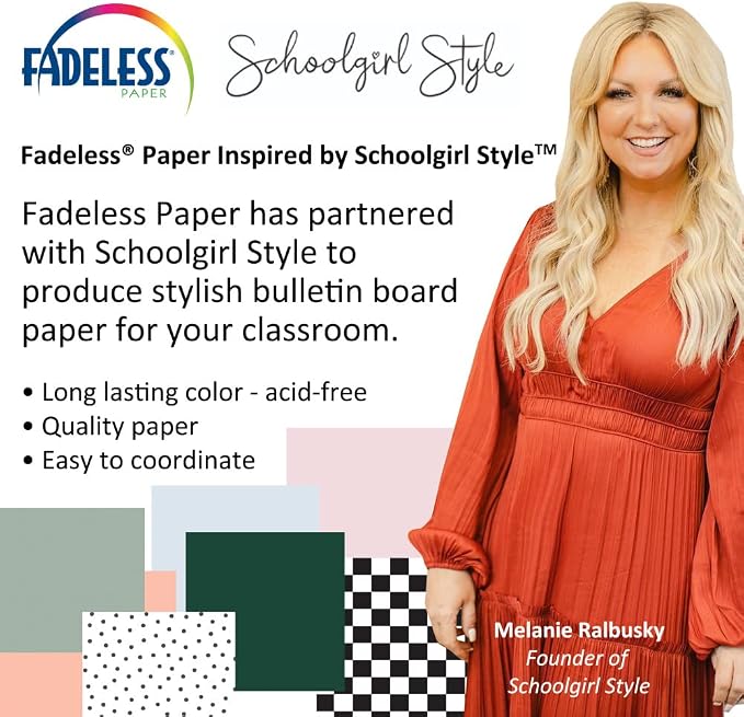 Fadeless Schoolgirl Style Bulletin Board Paper, Fade Resistant