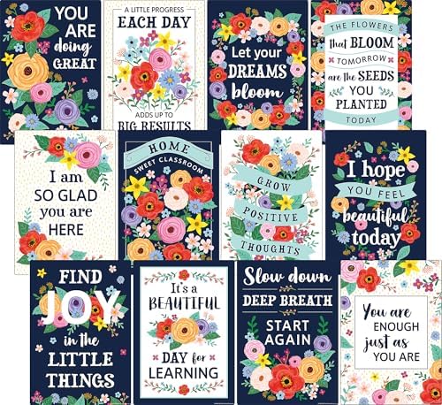 Teacher Created Resources Wildflowers Positive Sayings Educational Poster Pack (TCR6624)