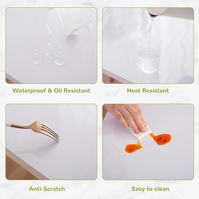 Eisdroma 17 x 24 Inch Clear Table Cover Protector, Clear Desk Mat, Table Protector, 1.5mm Plastic Table Cover, Vinyl Table Protector, Desk Mats on Top