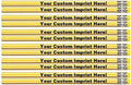 Personalized Custom Pencils - Round - Glitz & Glitter Full Color Print w/your name, message, text or logo - Customizable - Made in USA - Great gift ideas - 12/Set (GLOWING GOLD METALLIC FOIL)