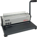 RAYSON SD1202 19-Hole Comb Binder, 10-Sheet Punch, 200-Sheet Capacity | Includes a starter comb set, three punching margins (3, 4.5, and 6 mm), a side guide, and durable metal construction.