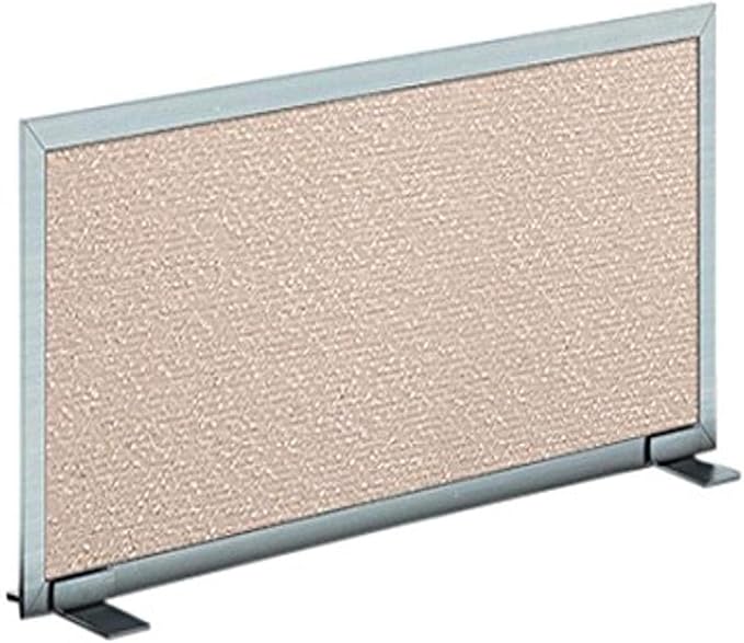 OBEX Acoustical Free Standing Privacy Screen, Cubicle Accessories Desk Privacy Panel, Desk Dividers for Office, Office Furniture Partitions Portable Sound Proof Dividers, 12" x 24", Overcast