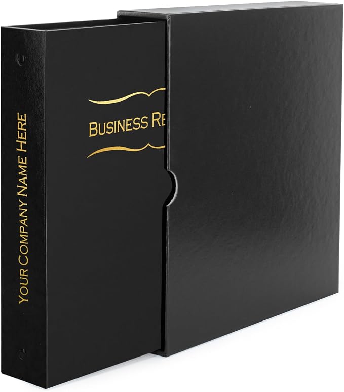 Business Records LLC Kit (Black) - Binder, Slipcase, Operating Agreement, Membership Certificates & Customizable Index Tabs