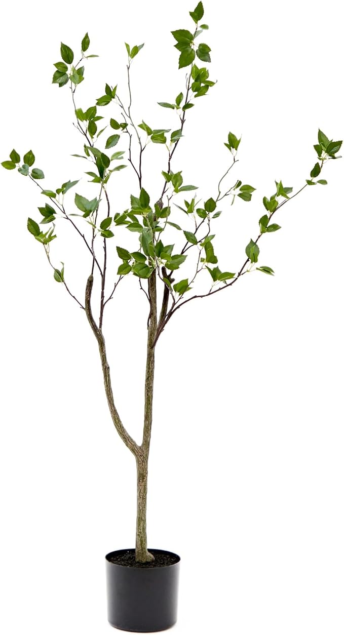 Nearly Natural 4ft Citrus Artificial Tree with Bendable Branches, Realistic 48in Minimalist Fake Tree with Nursery Planter for Indoor Home Decor, Living Room, and Office Decor