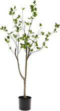 Nearly Natural 4ft Citrus Artificial Tree with Bendable Branches, Realistic 48in Minimalist Fake Tree with Nursery Planter for Indoor Home Decor, Living Room, and Office Decor